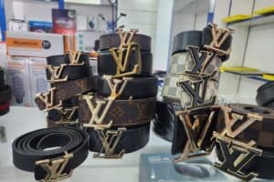 Fake Louis Vuitton bags police illicit goods raid