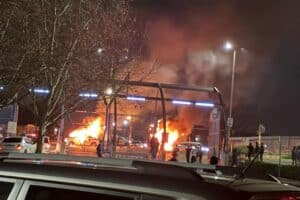 One dead, two injured after e-hailing vehicles torched at Maponya Mall