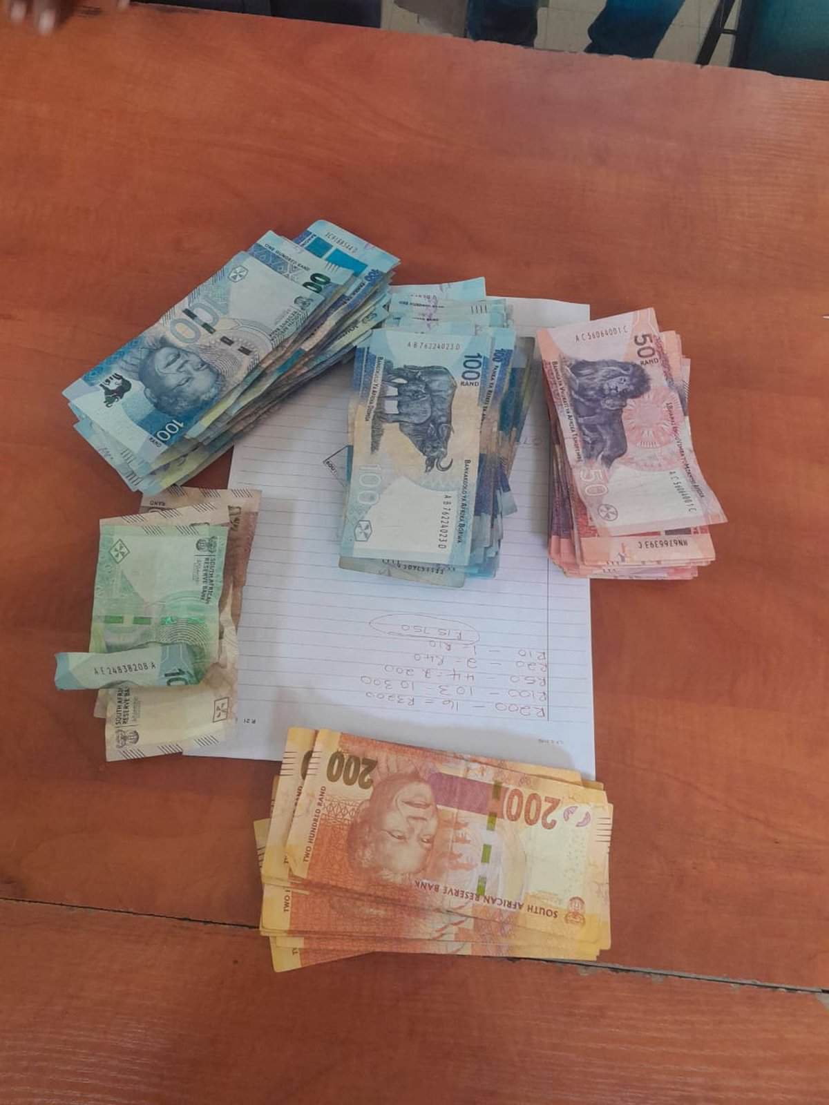 R15 000 used to try to bribe the police officer. 