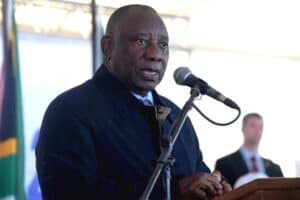 President Cyril Ramaphosa speaks on Women's Day