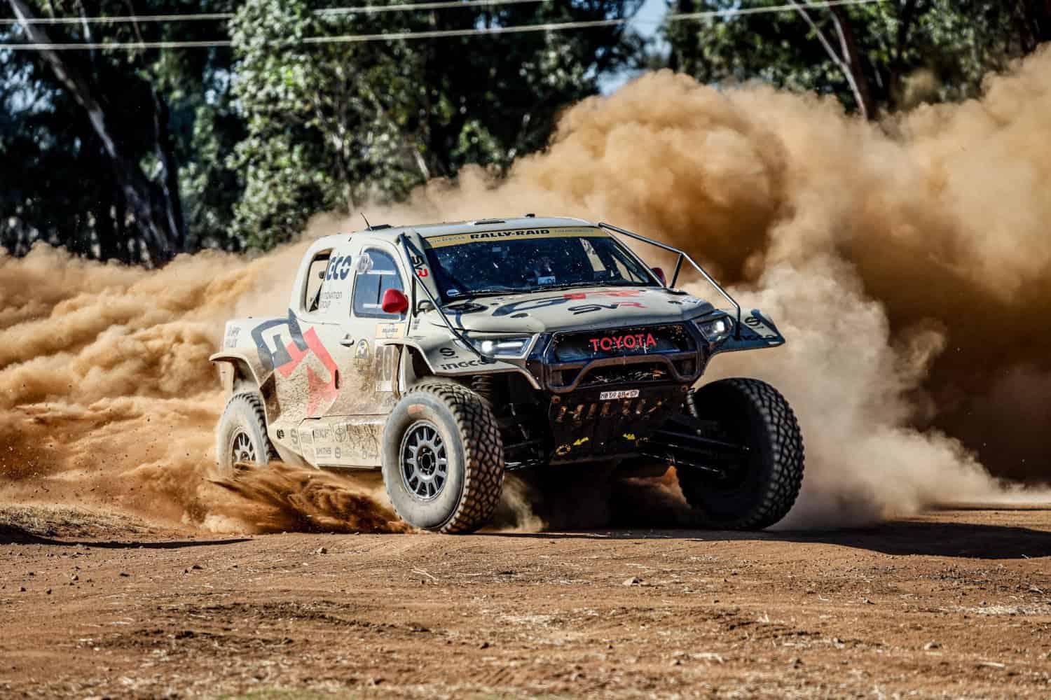 GR Toyota Hilux takes on Ford Ranger around Parys
