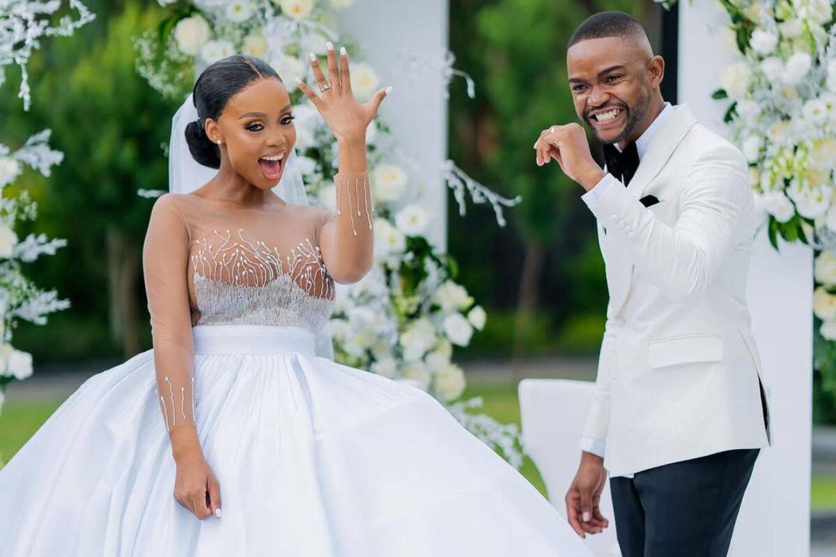 Una Rams and his wife Ntando Duma