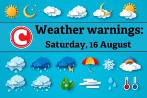 Weather forecast 16 August 2025