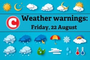 Weather forecast 22 August 2025