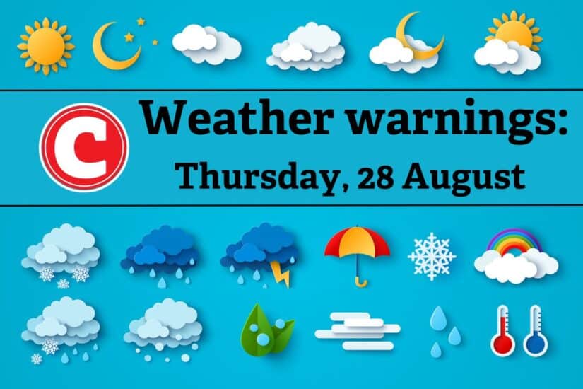 Weather forecast 28 August 2025