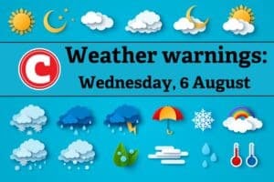 Weather forecast 6 August 2025