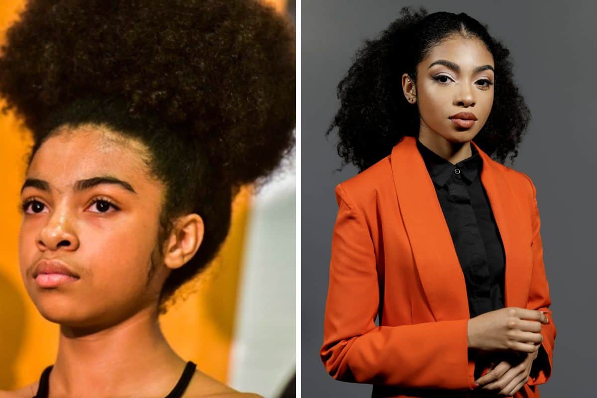 Images of Zulaikha Patel as a 16 year old and now
