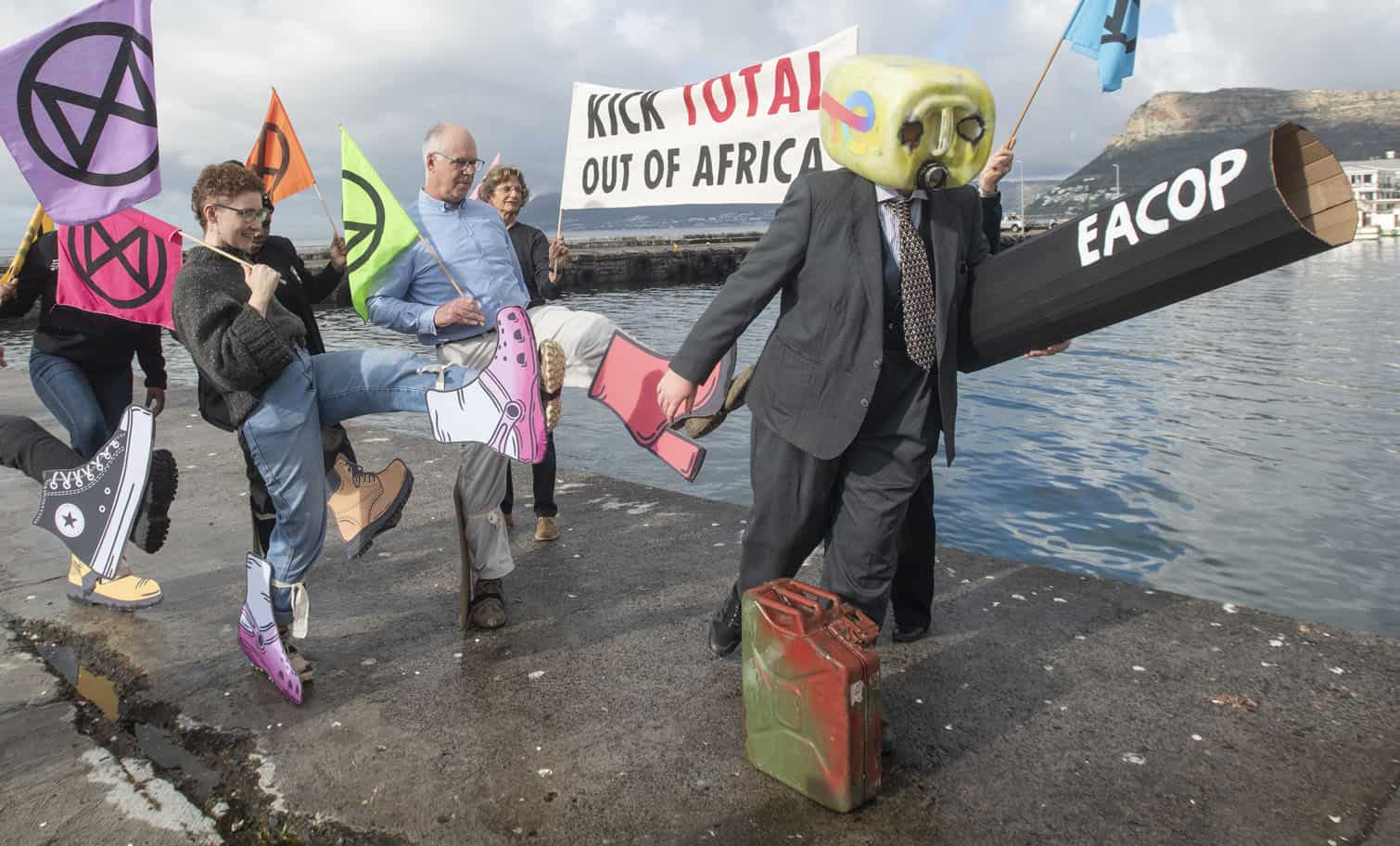 Kick Total Out Of Africa Protest At Kalk Bay Harbour