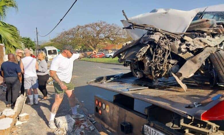 Durban wall bus crash