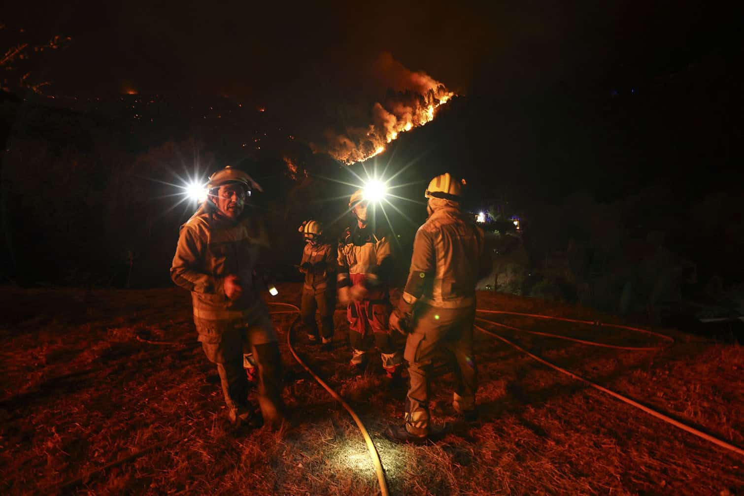 Forest fires burn in Spain