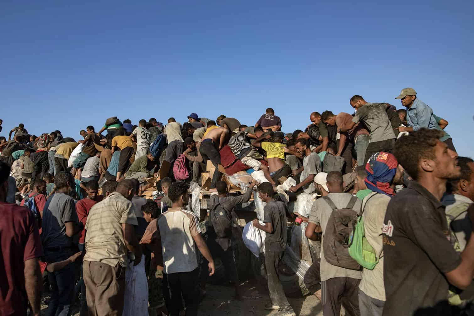 Aid trucks enter Khan Younis in southern Gaza Strip
