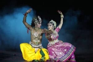 Dance drama in New Delhi prior Hindu festival Janmashtami marking Lord Krishna's birth