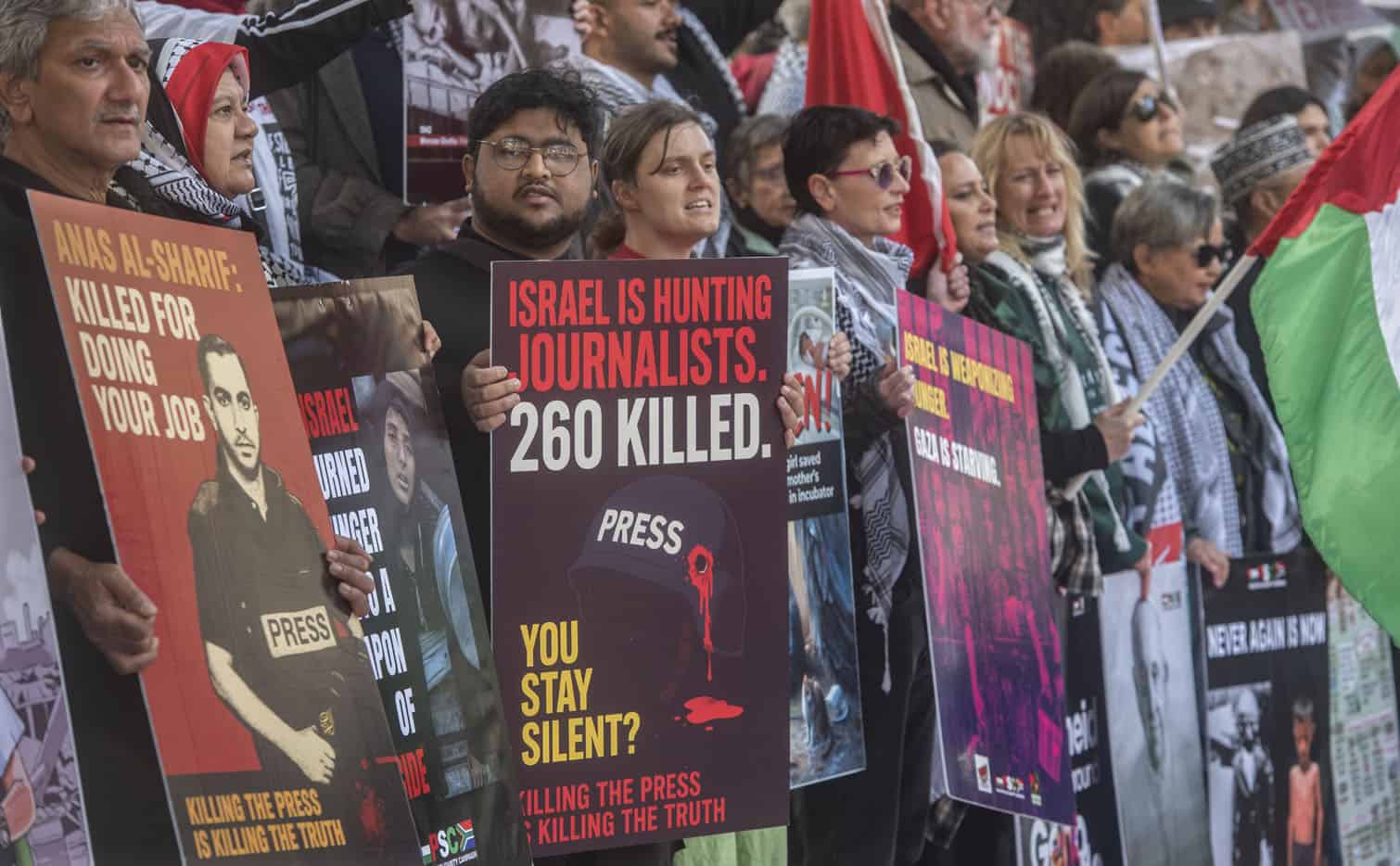 Vigil In Solidarity With Journalists Killed In Gaza Held In Cape Town