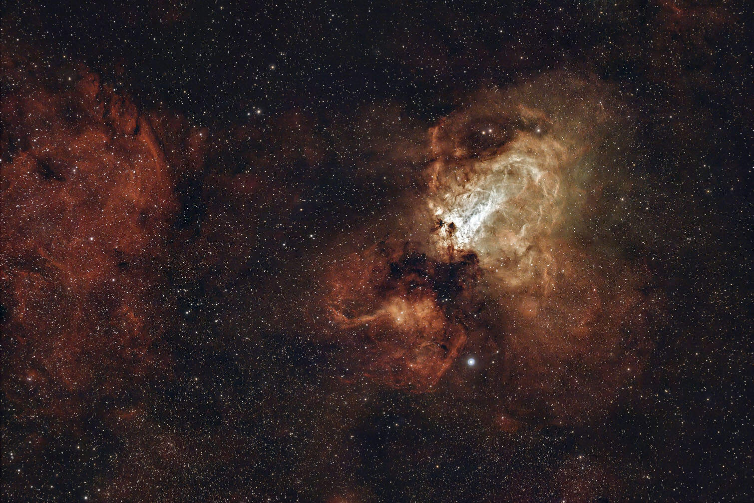 Omega Nebula seen from Spain