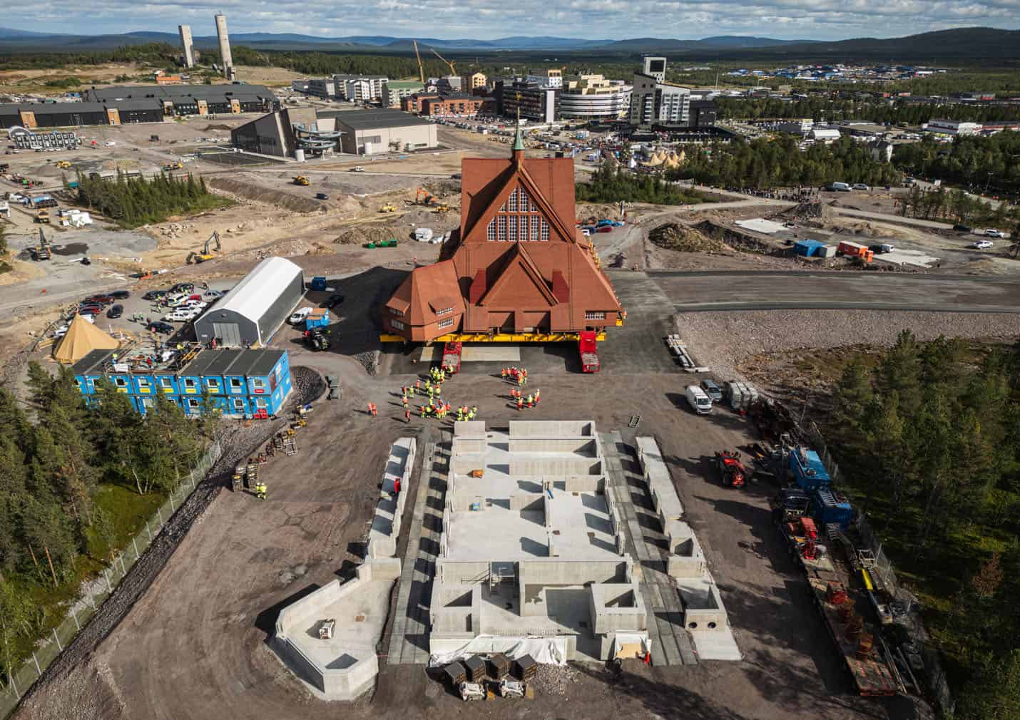 the wooden Kiruna Church