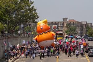 "Rage Against The Regime" Anti-Trump Protest Held In Los Angeles