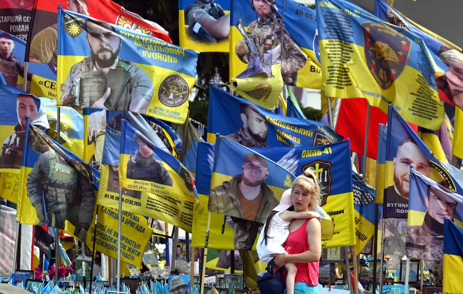 memorial for fallen soldiers in Kyiv