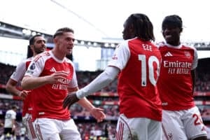 Arsenal ruin Postecoglou's Forest debut as Zubimendi bags brace