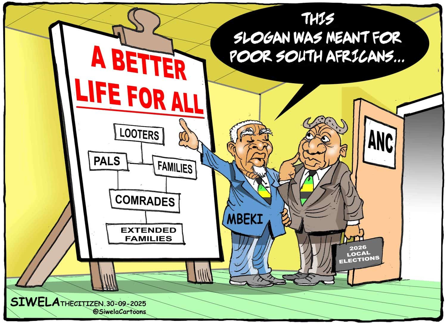 Cartoon Mbeki ANC Ramaphosa