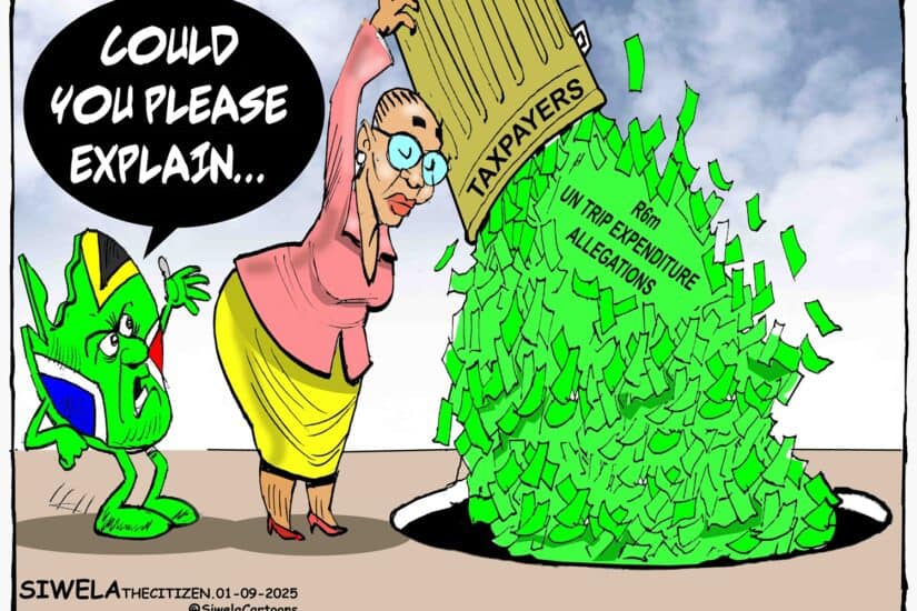 Cartoon of government officials wasting taxpayers' money