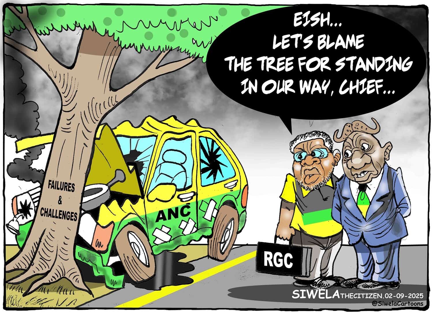 Cartoon of ANC failures and challenges