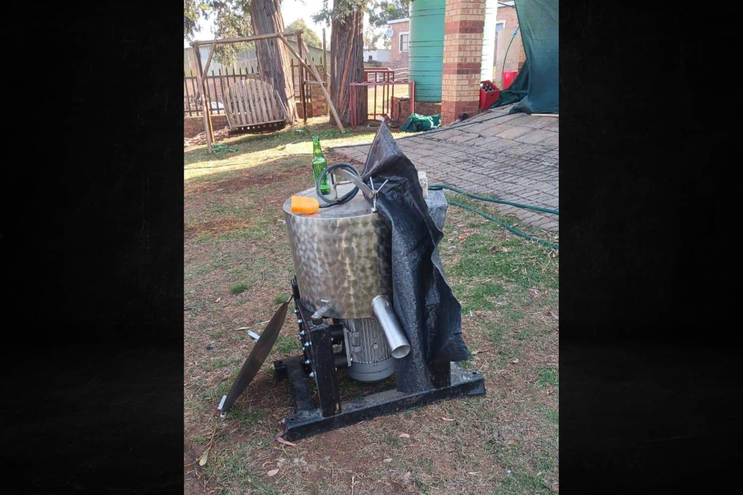 Drug-manufacturing equipment found during a police raid on the farm in Volksrust, Mpumalanga. Picture: Supplied/Saps