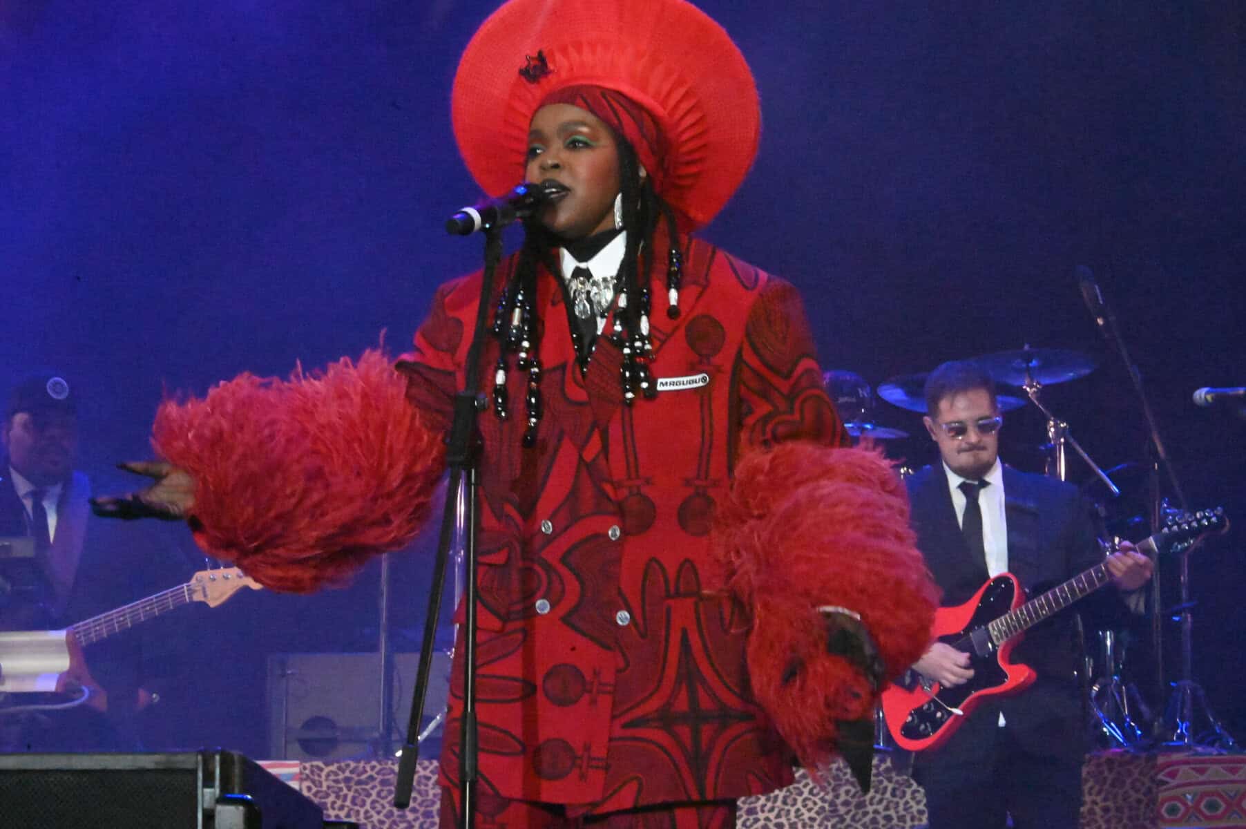 Lauryn Hill at the DStv Delicious International Food And Music Festival on Day 2 at Kyalami Grand Prix Circuit on September 21, 2025 in Midrand, South Africa. Picture via  by Gallo Images/Oupa Bopape