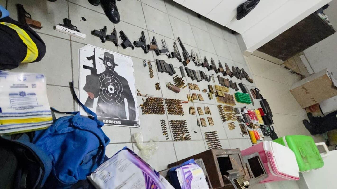 Who is behind this? Police operation uncovers arms cache at Mitchell's Plain house