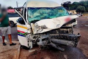 Two killed, 15 injured after minibus taxi crashes into cars