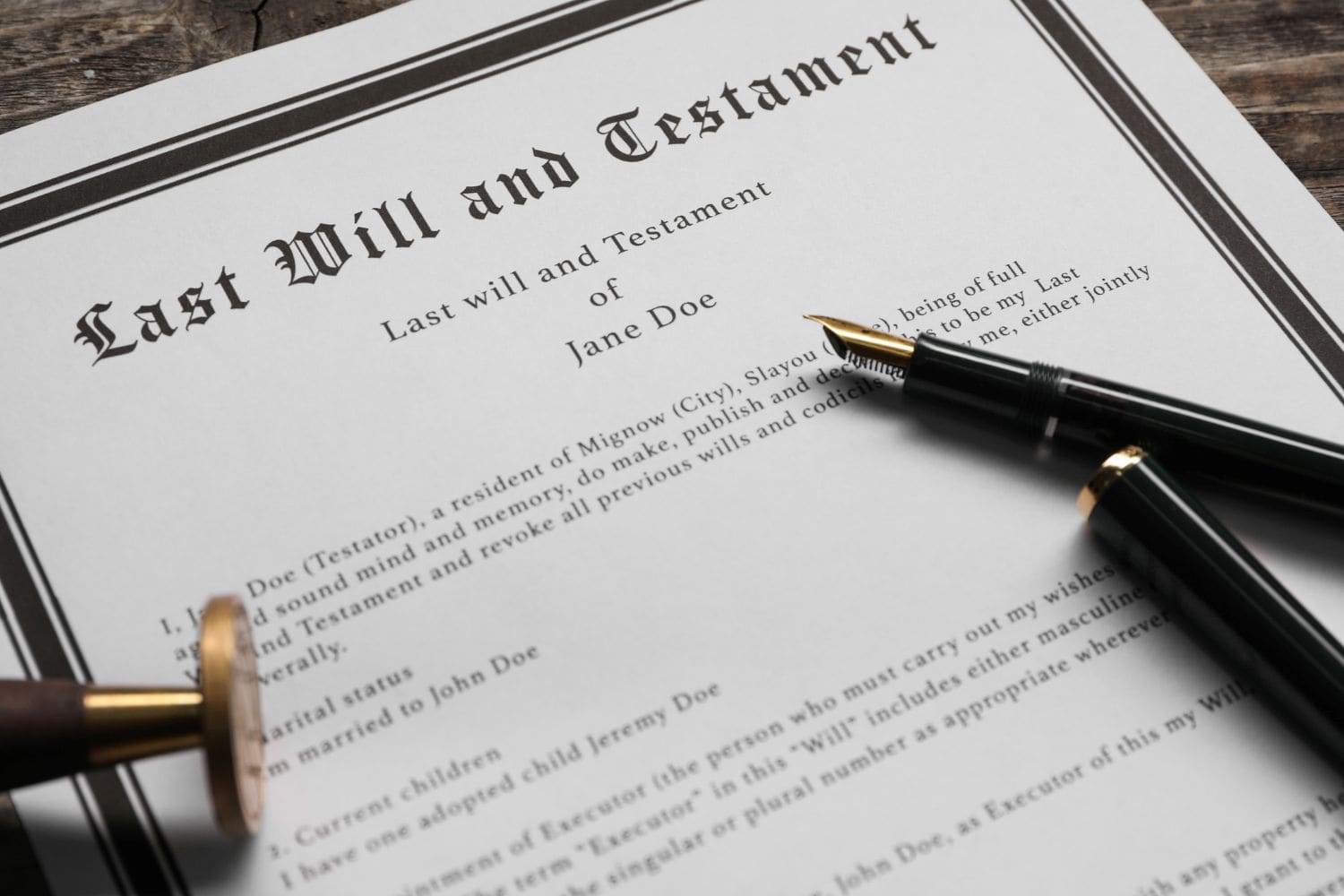 Will and testament