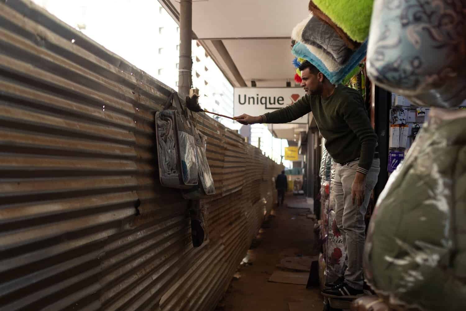 Businesses struggle on Lilian Ngoyi Street.