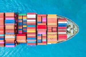 Red sea traffic at Cape Town harbour