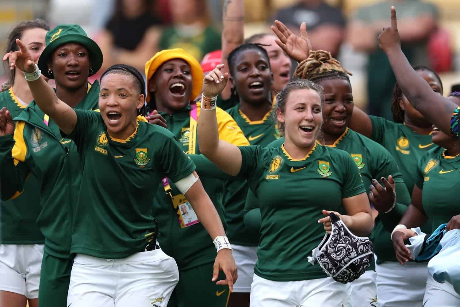 The triumphant Springbok Women's team