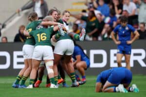 Springbok women celebrate