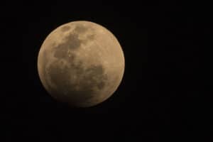 A partial eclipse of the moon is seen from Weltevreden Park