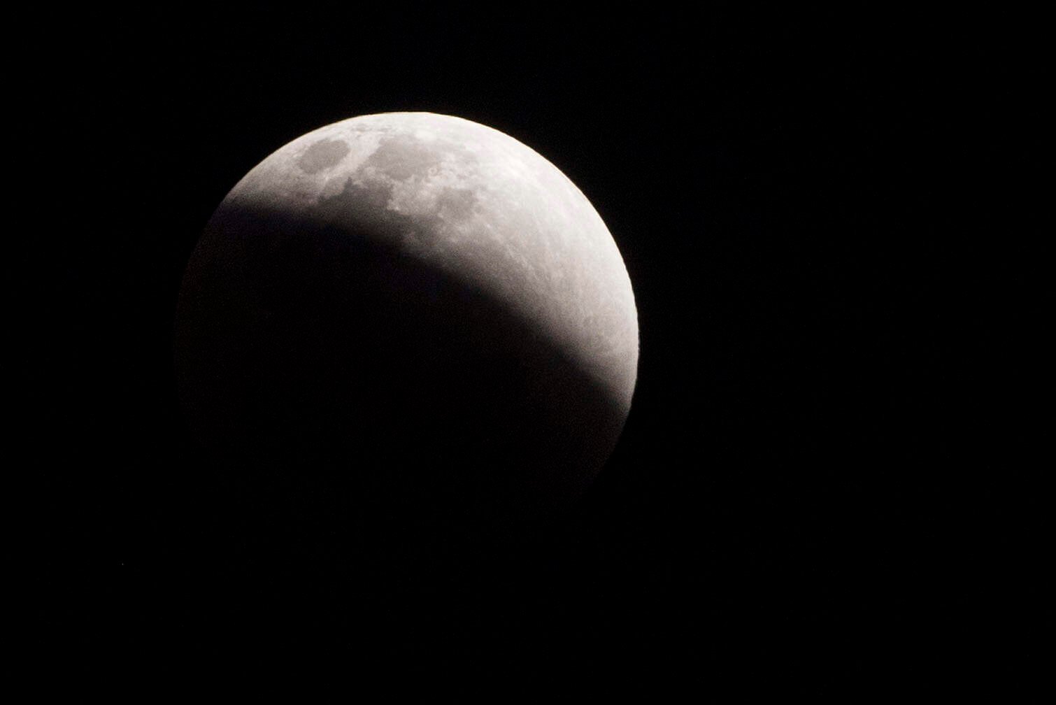A partial eclipse of the moon