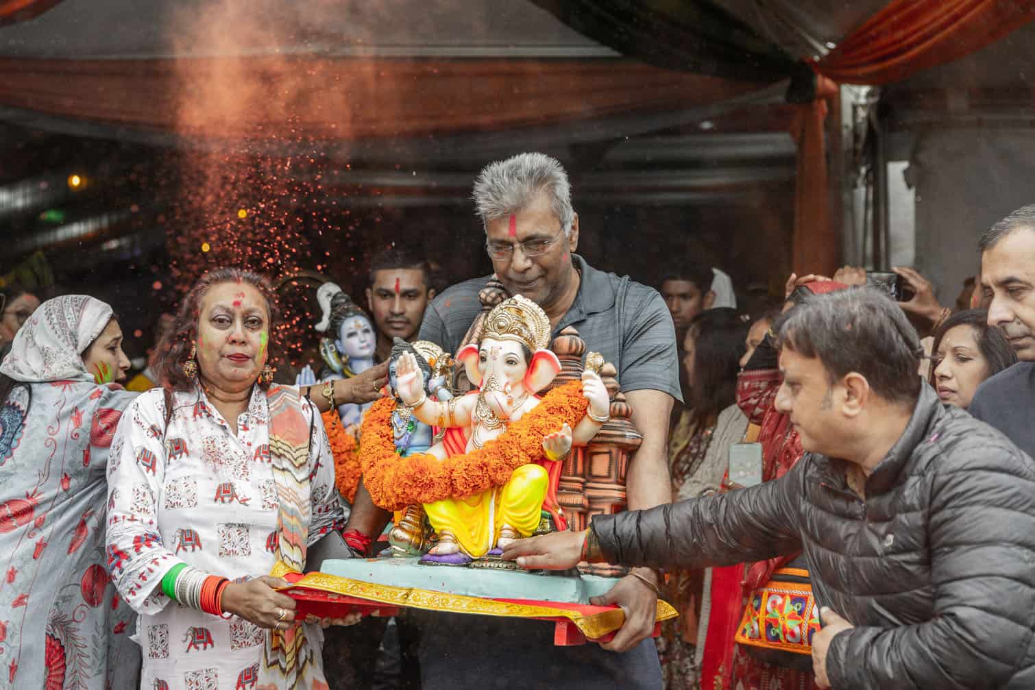 Hindu devotees from the Durban Ganesh Utsav