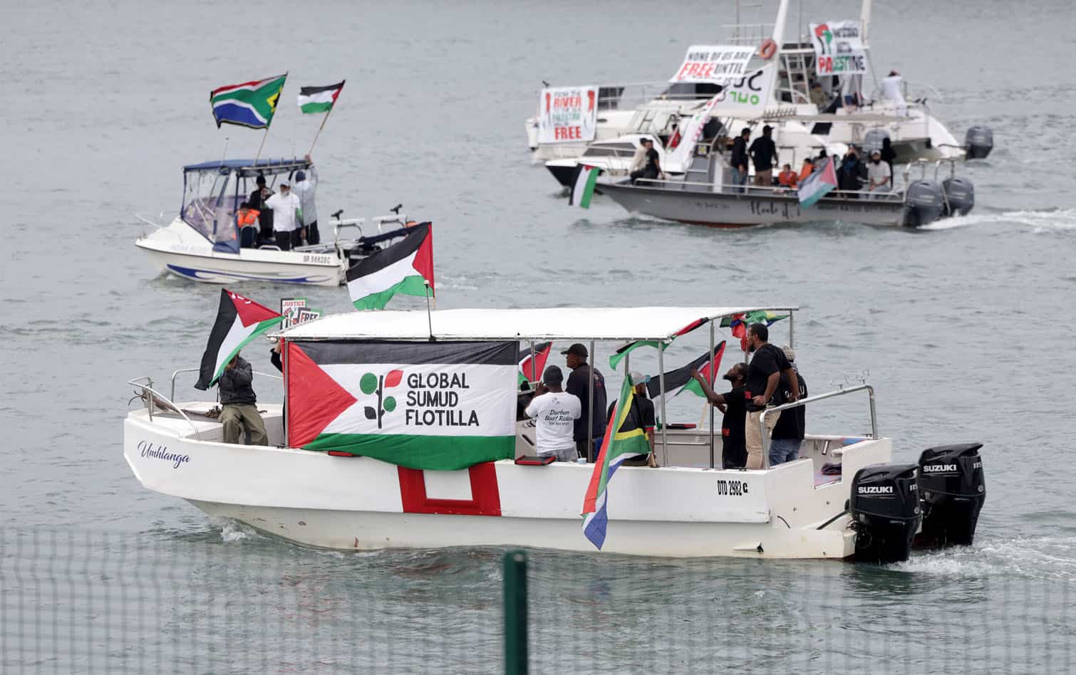 South African, Palestinian and humanitarian activists set sail from Durban