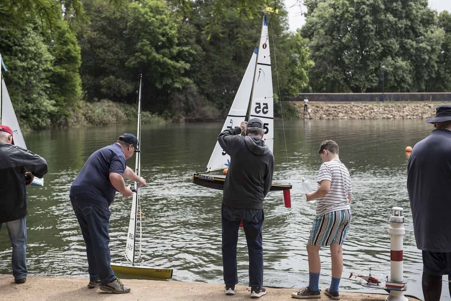 Members of the Gauteng Model Boat Club