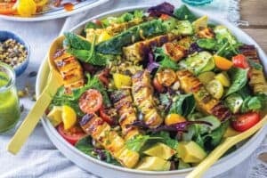 chicken and halloumi Salad recipe