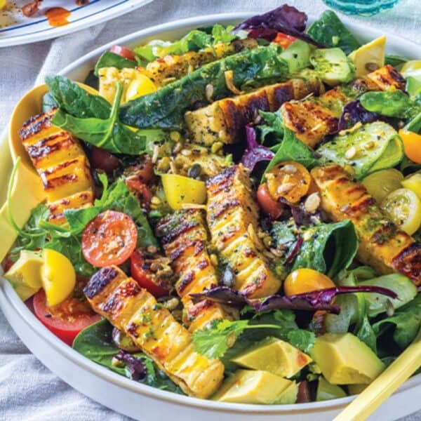 chicken and halloumi Salad recipe