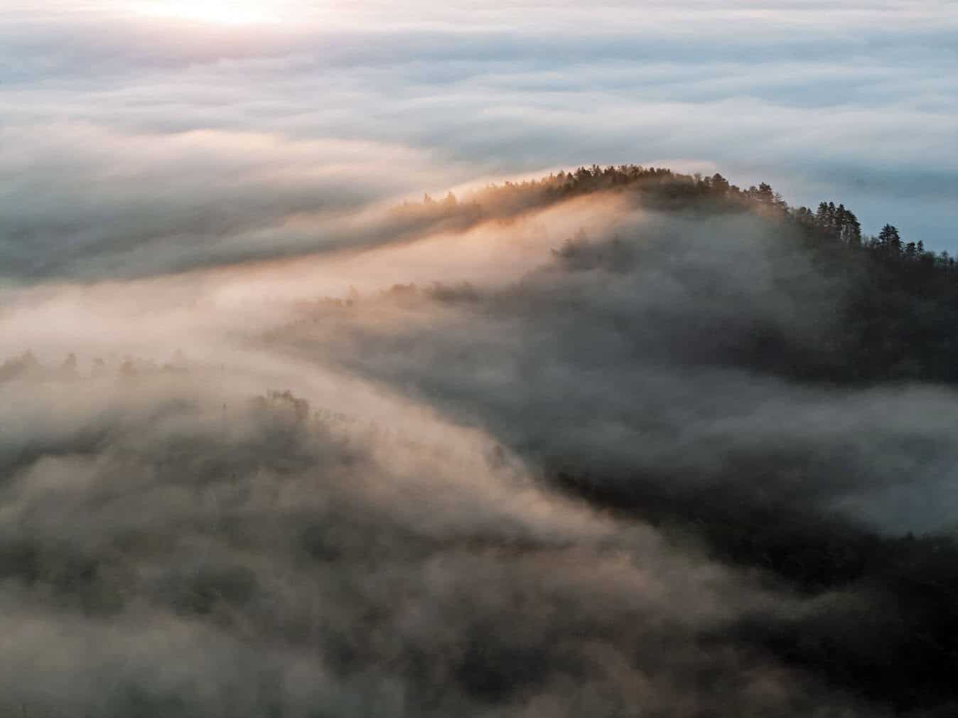 Aerial views of Cered, Hungary