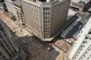 General aerial views of Lilian Ngoyi Street