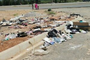 Litter in the streets