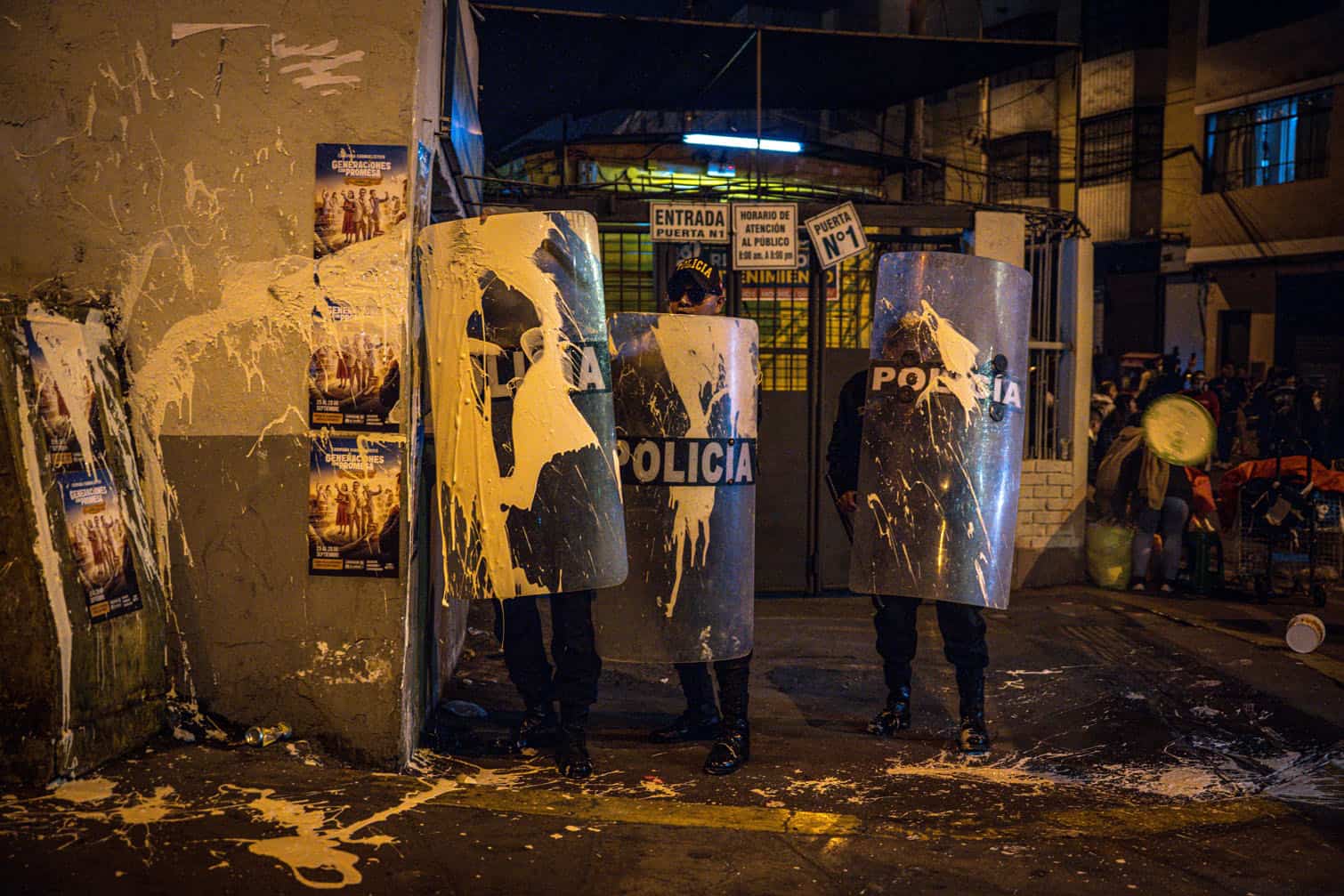 Protesters and police clash in Lima during the 'Generation Z March'