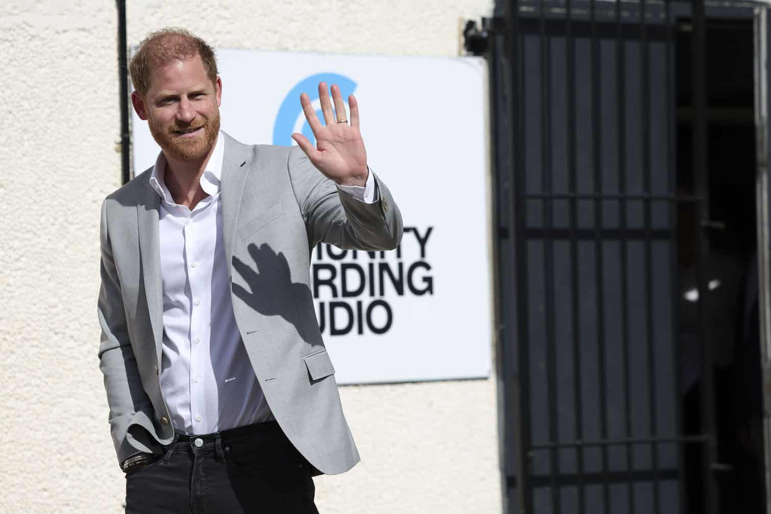 Prince Harry visits Community Recording Studio in London