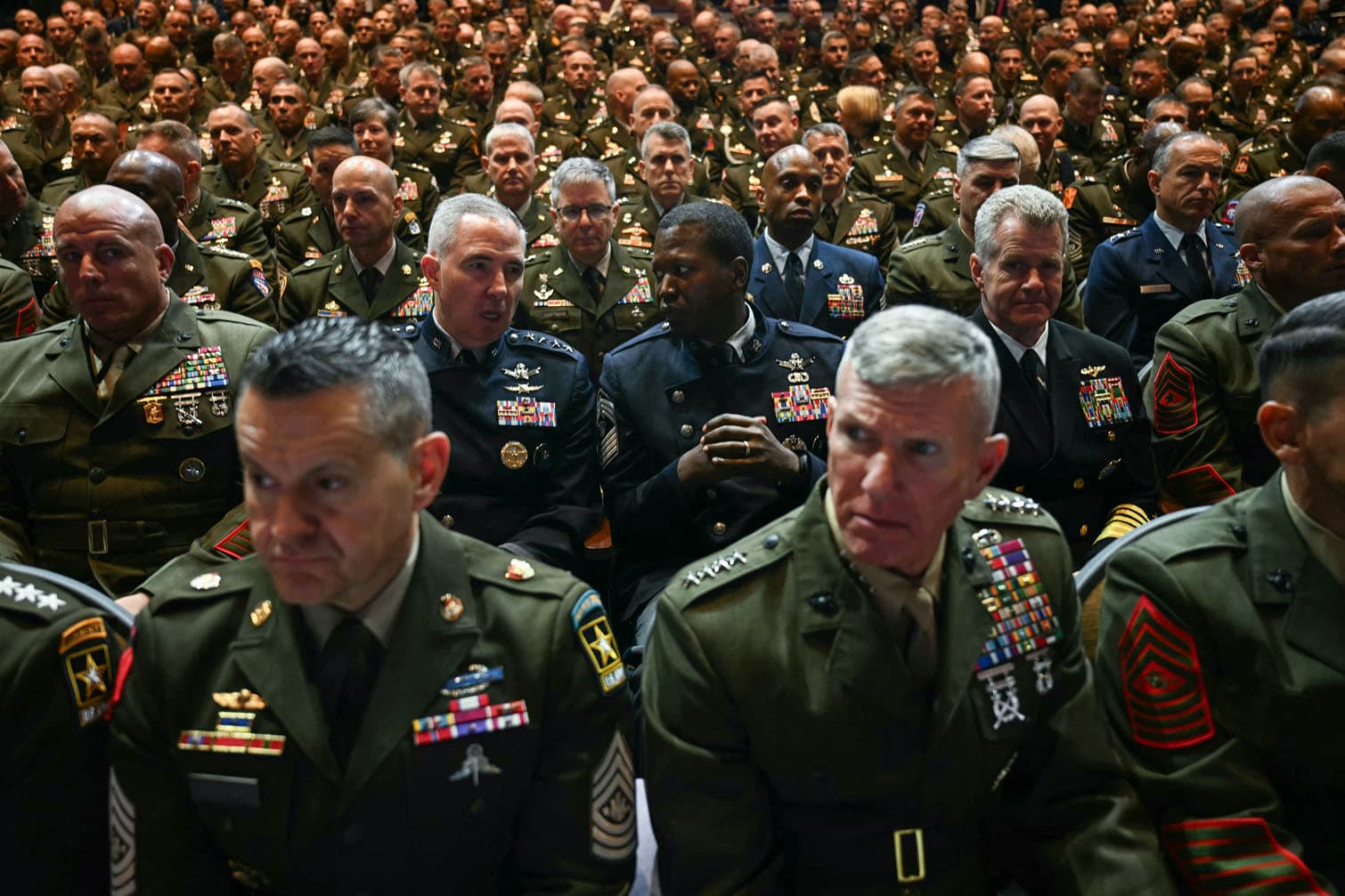 Senior US military officers meet at a base in Virginia