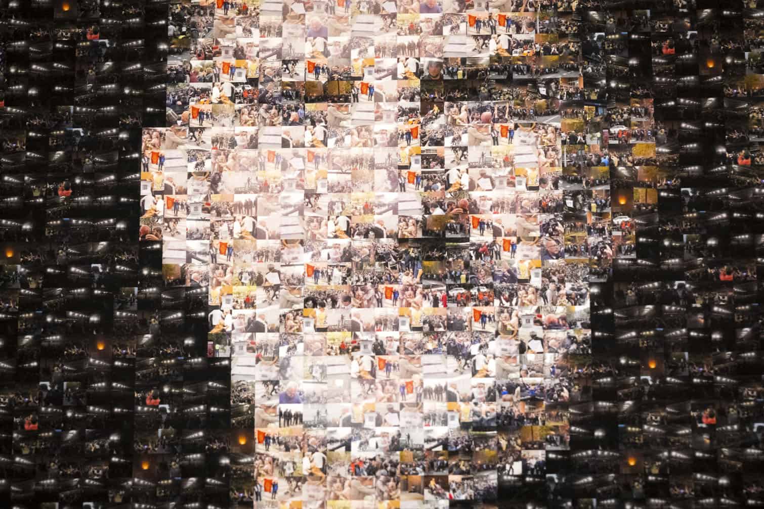 Girona displays mosaic image of King Felipe VI