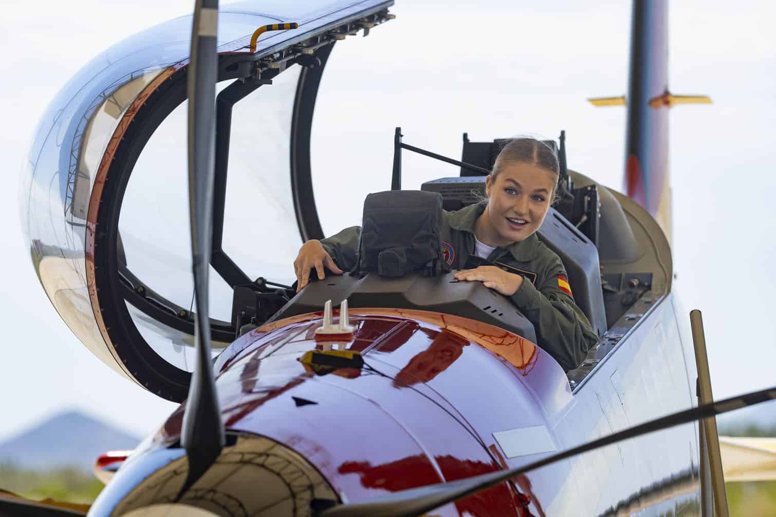 Spain's Crown Princess Leonor finishes her military formation