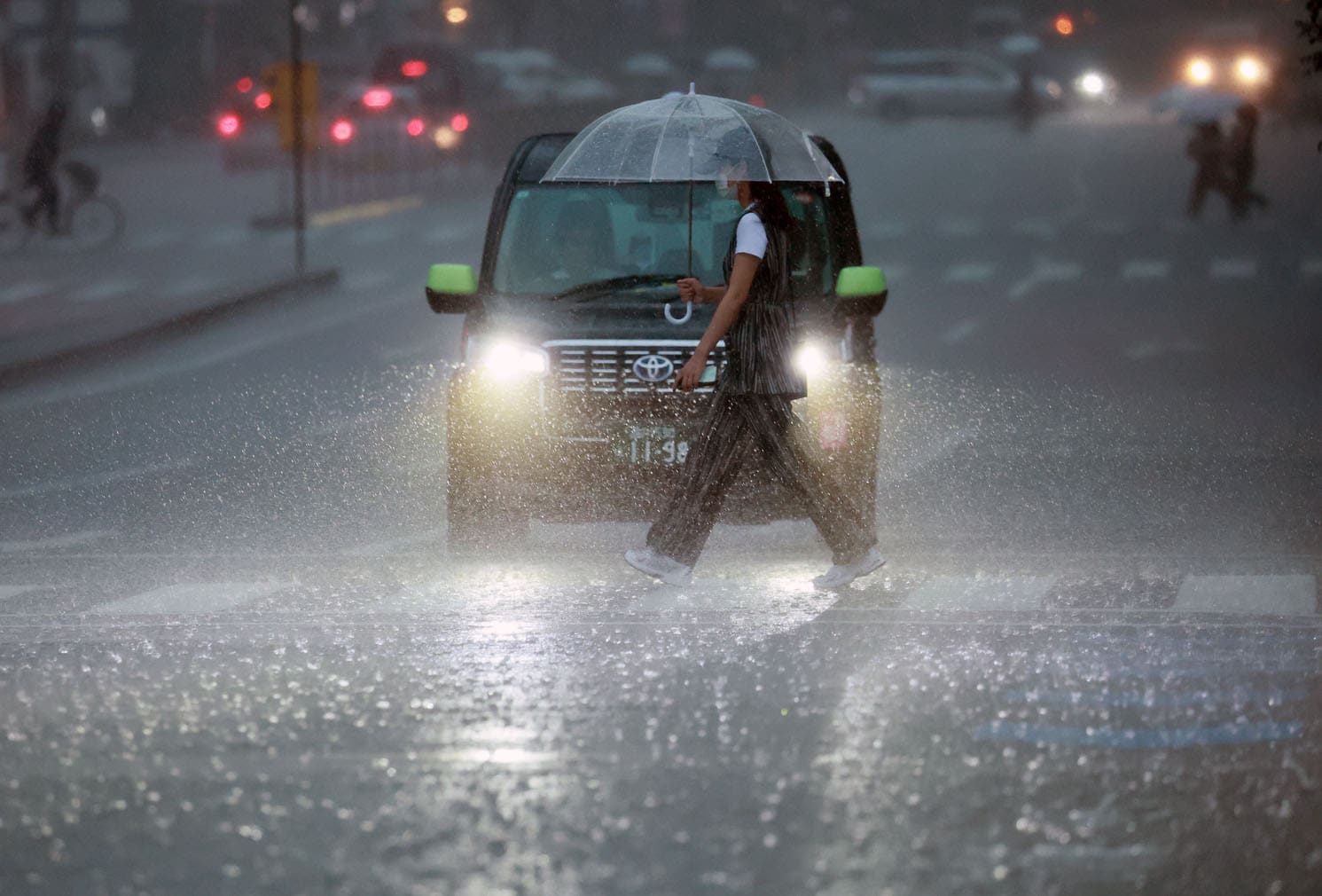Aftermath of heavy rain in Tokyo